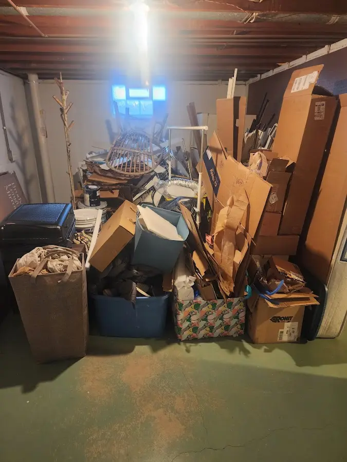 Roll-off dumpster container at job site for Yard Waste Dumpster Rental in Branchburg